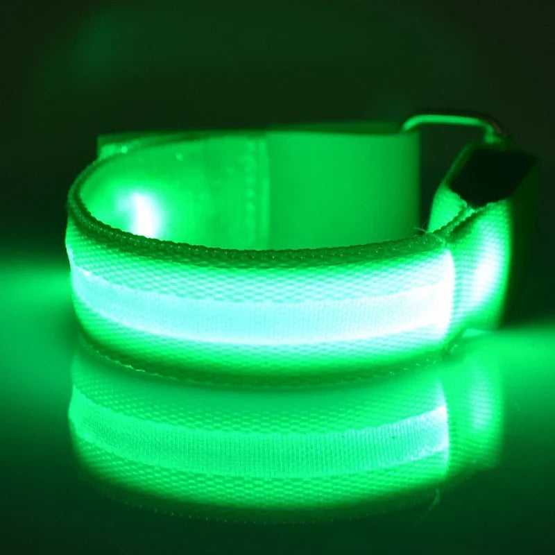 USB Rechargeable LED Night Running Armband Safety Light Belt for Outdoor Sports Cycling Bike Warning Wristband Arm Leg Light