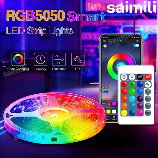Gadgit Co GlowStrip Pro™ Smart RGB LED Strip Light | WiFi, App & Remote, Music Sync