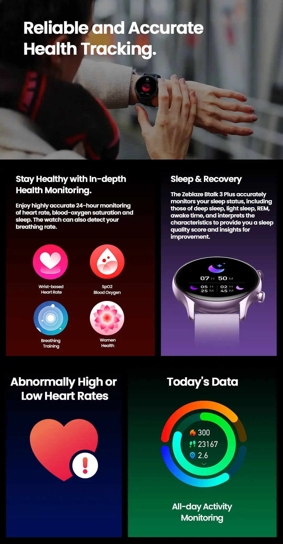 Zeblaze Btalk 3 Plus – HD Voice Calling Smartwatch