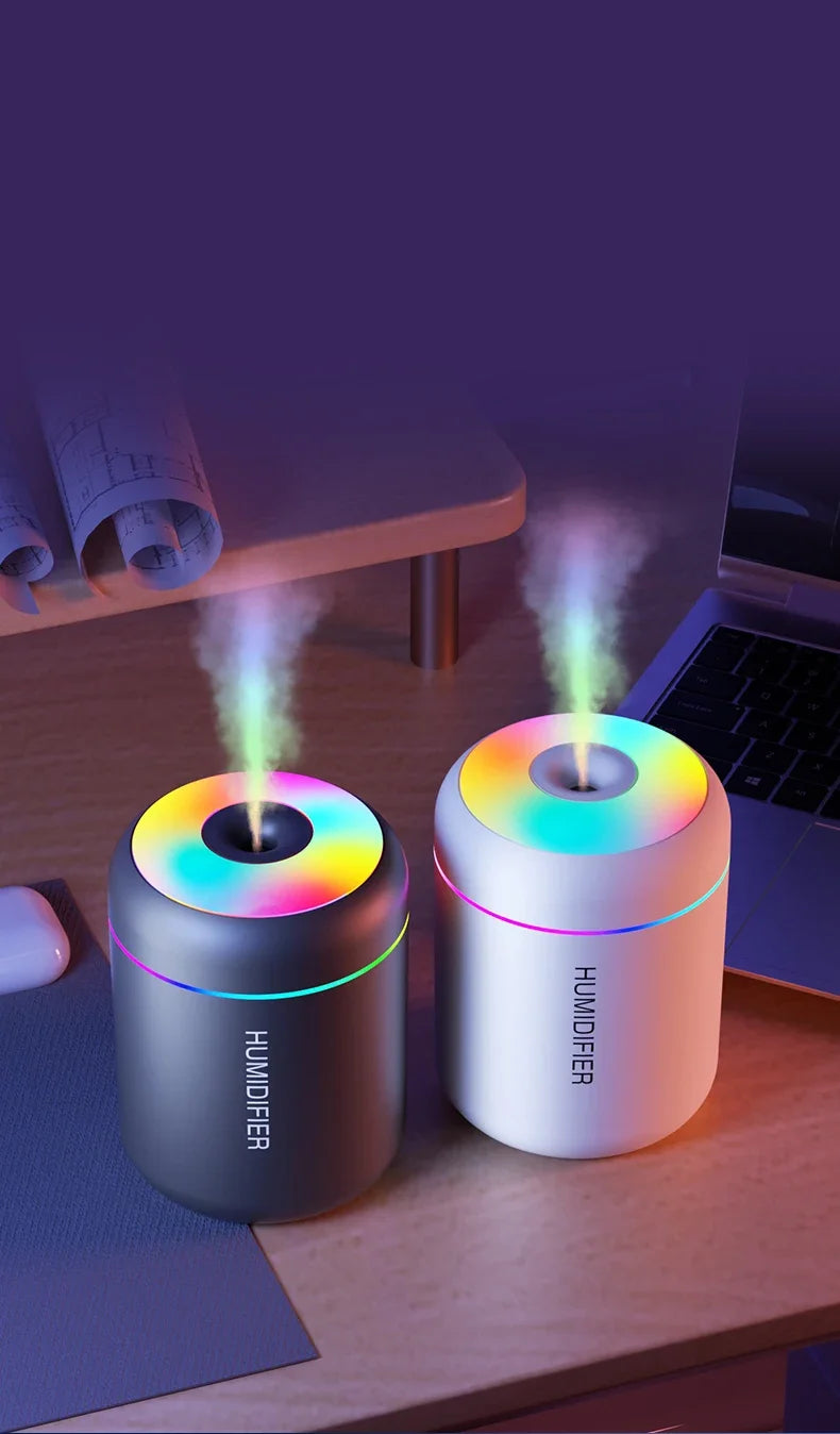 Gadgit Co 180ml Mini USB Humidifier & Aroma Diffuser | Ultrasonic, Essential Oil, Quiet