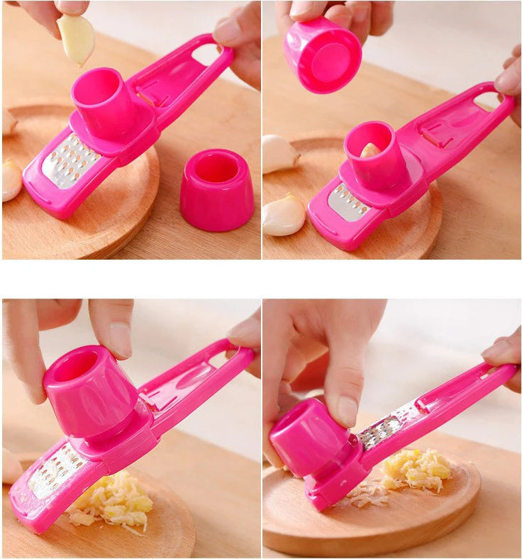 Gadgit Co Mini Manual Garlic & Ginger Grinder | Compact, Odour-Free PP, 2 Colours