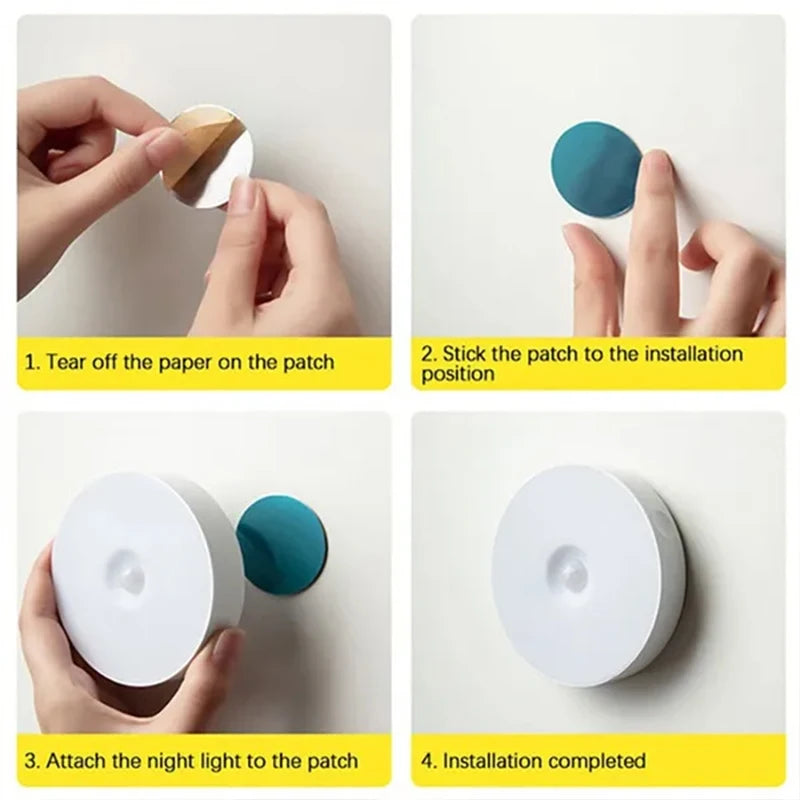 Gadgit Co PIR Motion Sensor Night Light | 120° Sensor, Magnetic, USB, 2–6 Pack