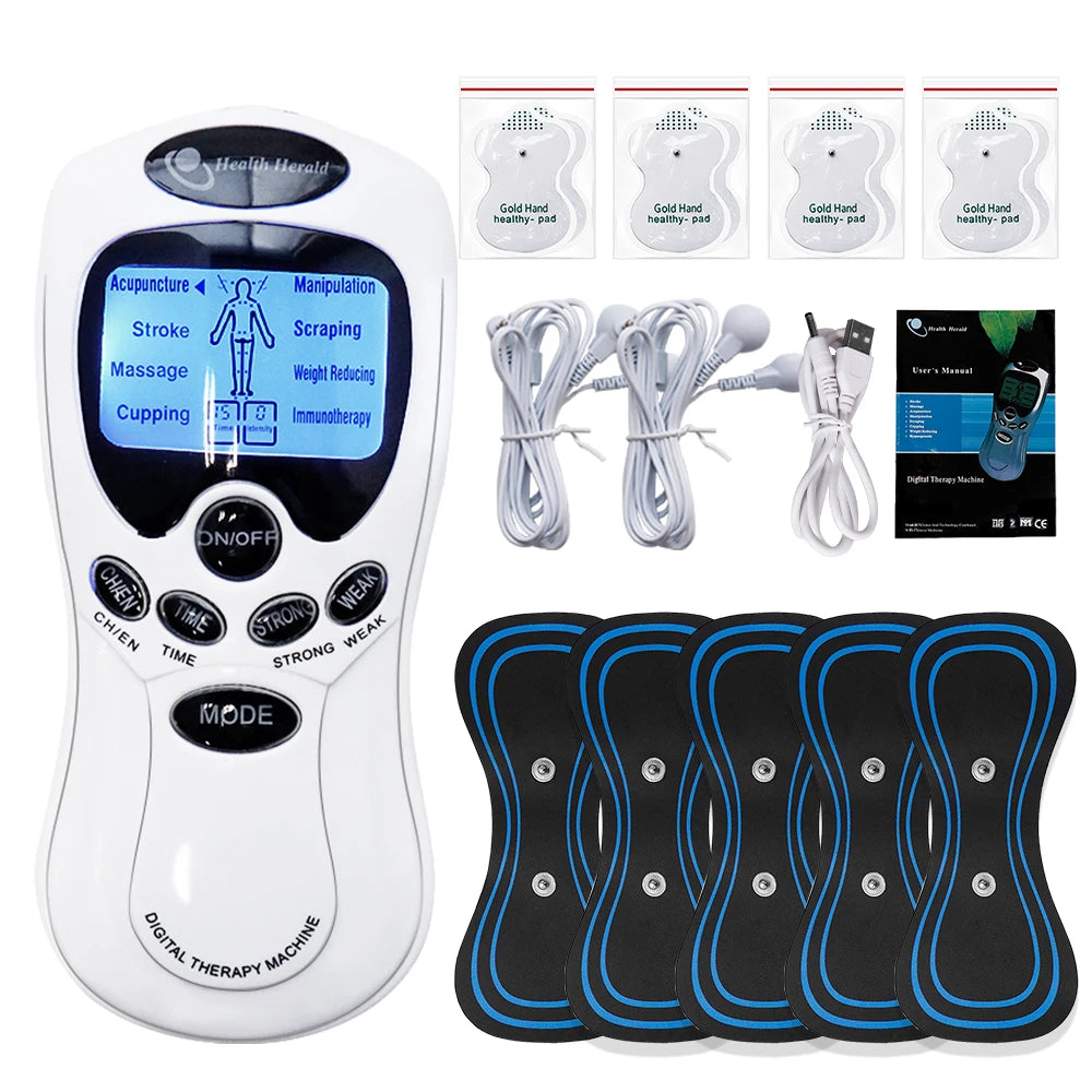 SANPKON TENS Machine Physiotherapy Electronic Pulse Muscle Stimulator for Neck Back Shoulder Hand Pain Relief Body Relaxation
