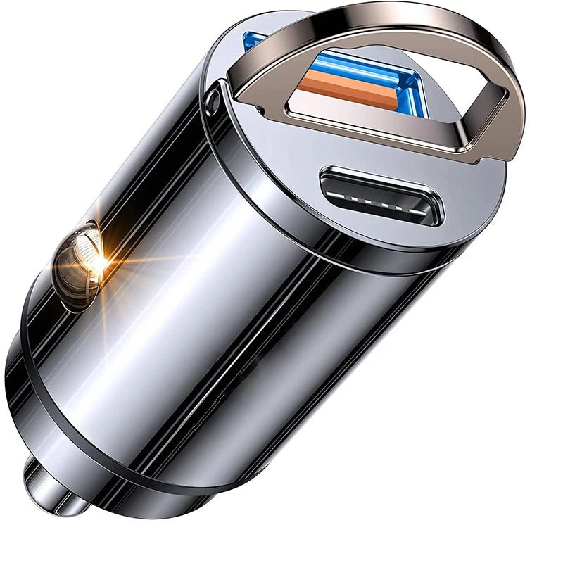 Dual Port USB-C Fast Car Charger | 100W GaN
