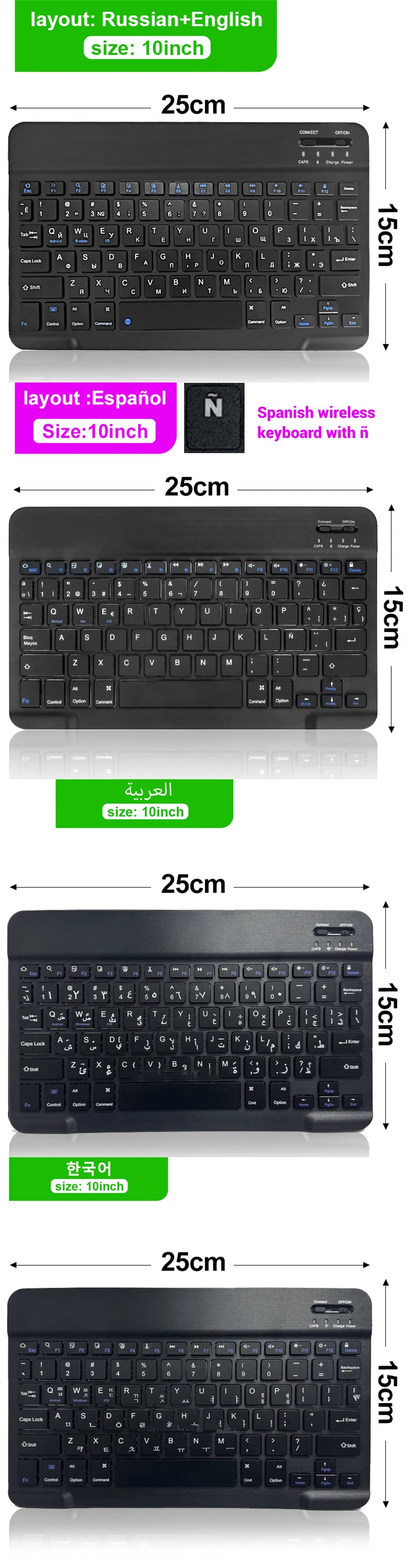 Bluetooth Wireless Keyboard Mouse For IOS Android Windows Tablet For iPad Air Mini Pro