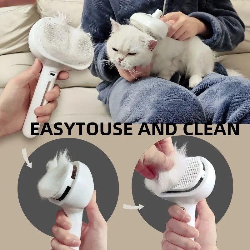 SteamGroom Pro™ – 2-in-1 Pet Steam Brush