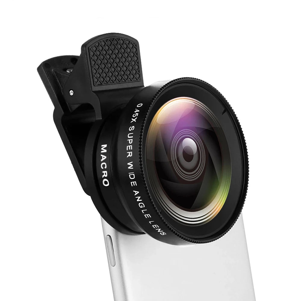 Gadgit Co™ – 2-in-1 Wide Angle & Macro Phone Lens (0.45X + 12.5X)