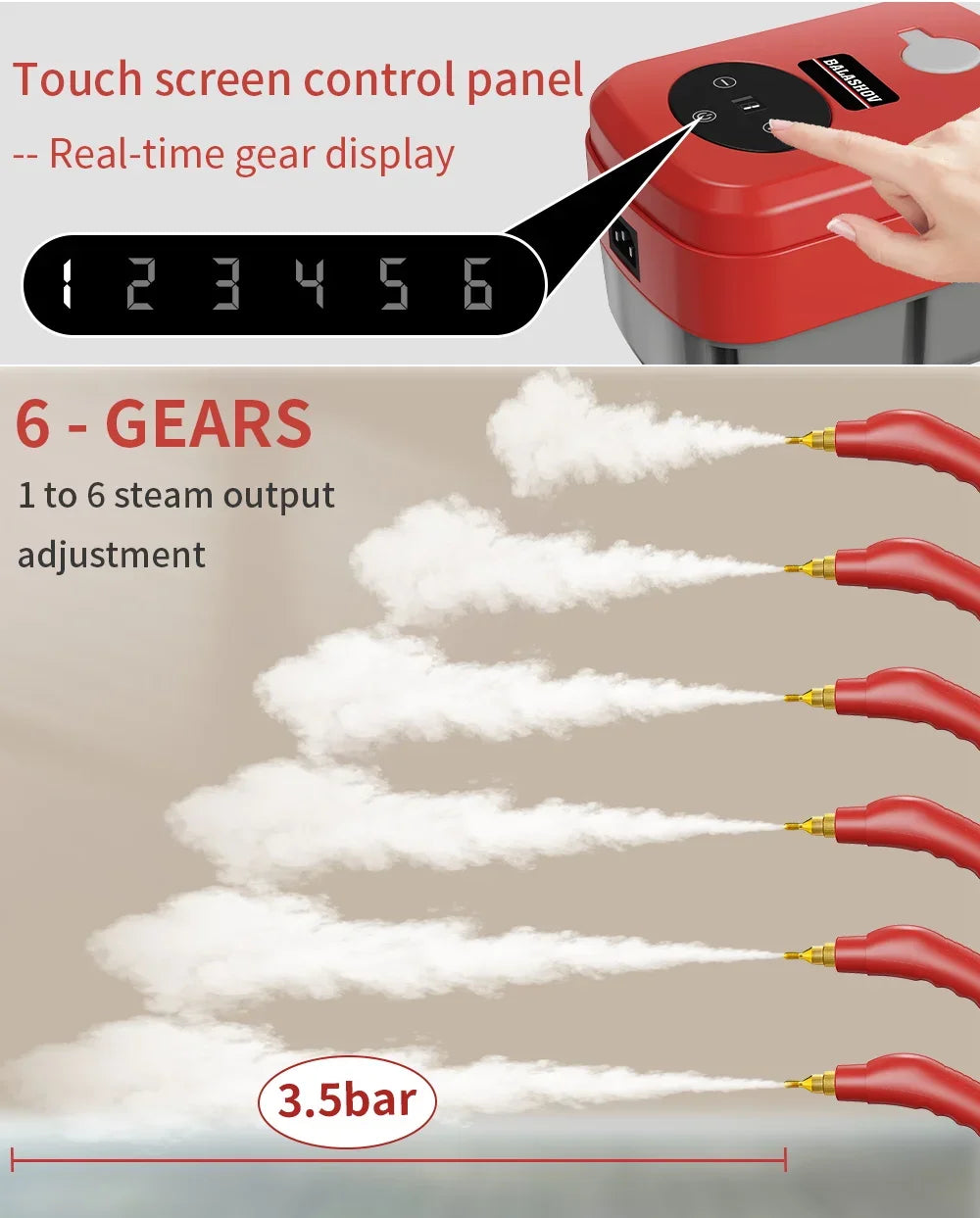 SteamMaster Pro™ – 2500W High-Power Handheld Steam Cleaner