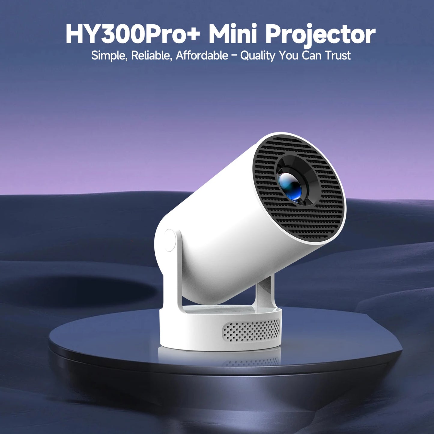 Gadgit Co™ – Smart Mini Portable Projector (Android 14 | WiFi | 180° Rotation)