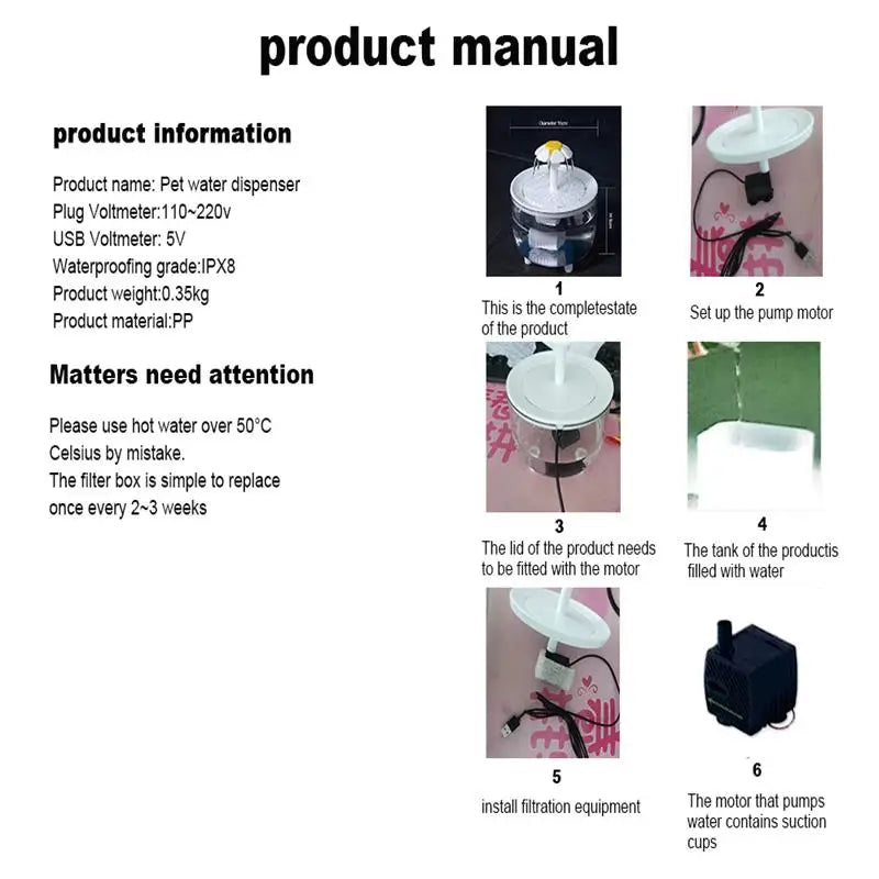 PetFlow Mini™ – 1200mL Quiet USB Cat Water Fountain