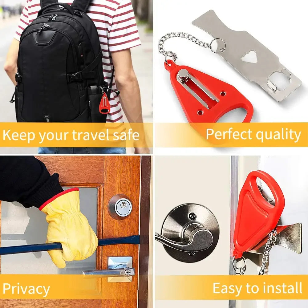 Gadgit Co Portable Travel Safety Door Lock | Universal, No Tools, Hotel & Home