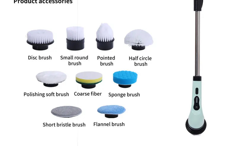 Gadgit Co™ – Electric Spin Scrubber with Extendable Handle & LED Display