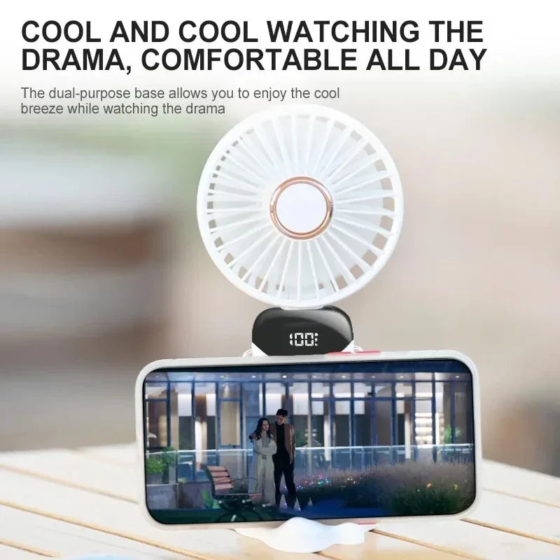 Gadgit Co™ 3-in-1 Portable Fan | Neck, Handheld & Desktop, 5 Speeds, USB Rechargeable