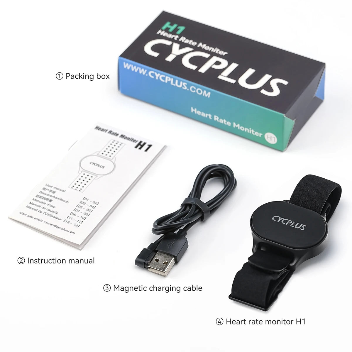 CYCPLUS HR Pro – Bluetooth & ANT+ Heart Rate Armband