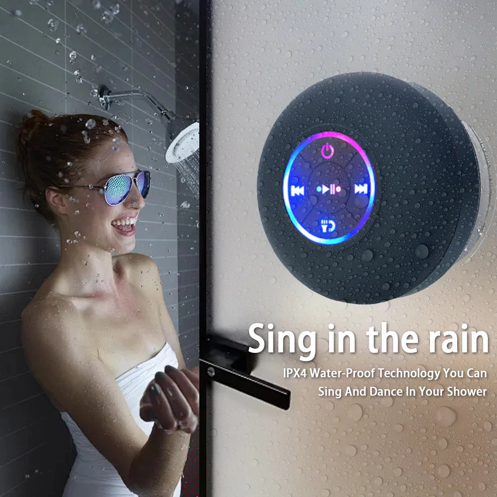 Gadgit Co™ Mini Bluetooth Shower Speaker | IPX4, Suction Mount