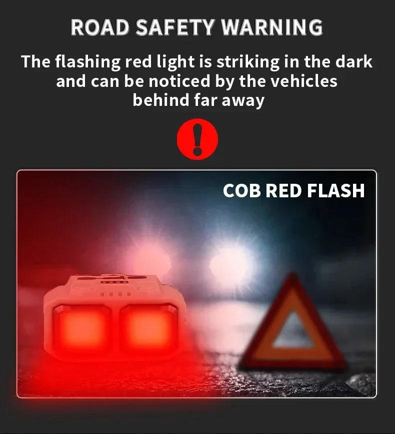 Gadgit Co COB LED Headlamp | 300 Lumens, IPX4, Type-C, White + Red Light, 2 Models