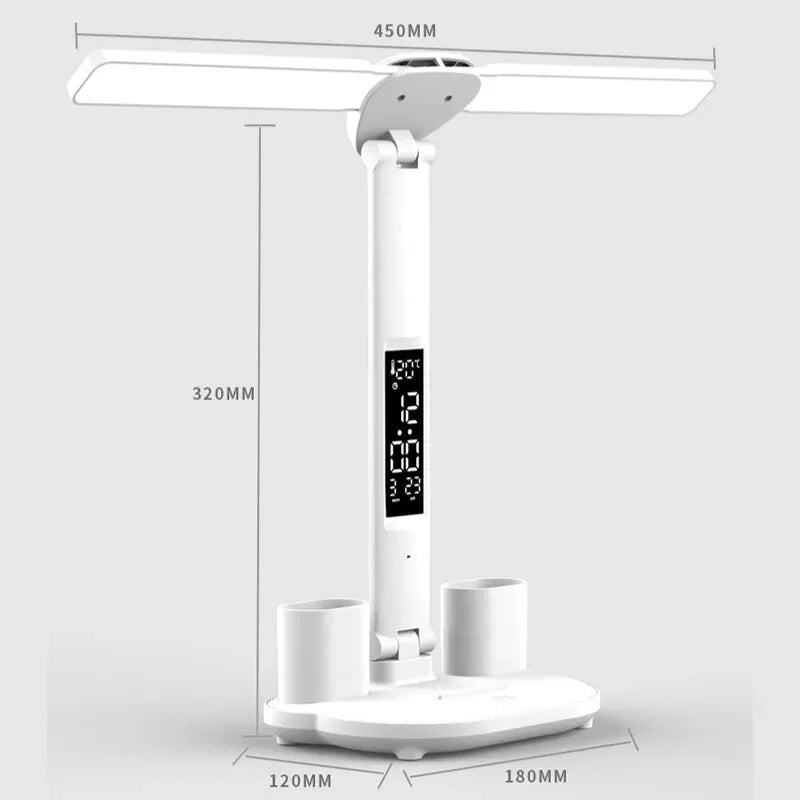 Gadgit Co™ Dual-Head Foldable LED Desk Lamp | 3 Colour Temps, Stepless Dimming