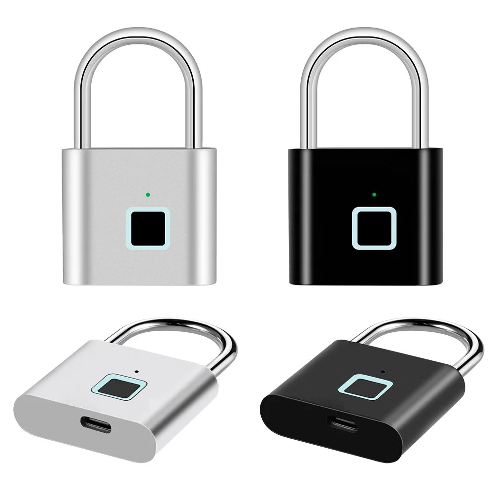 Gadgit Co Smart Fingerprint Padlock | IP67 Waterproof, 0.2s Unlock, Type-C Rechargeable