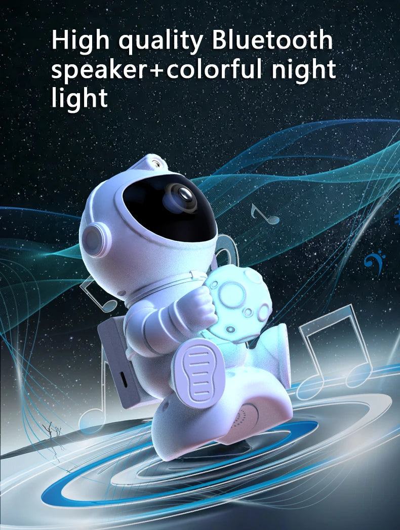 Gadgit Co™ Astronaut Galaxy Light Projector | Bluetooth Speaker, Remote