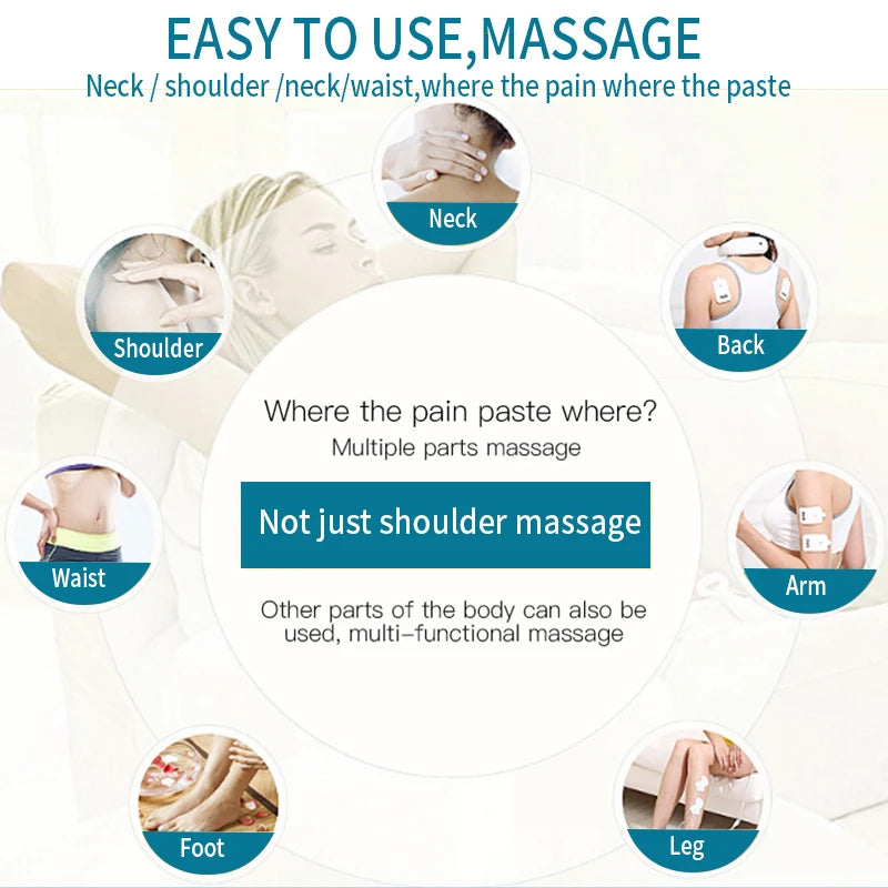 SANPKON TENS Machine Physiotherapy Electronic Pulse Muscle Stimulator for Neck Back Shoulder Hand Pain Relief Body Relaxation