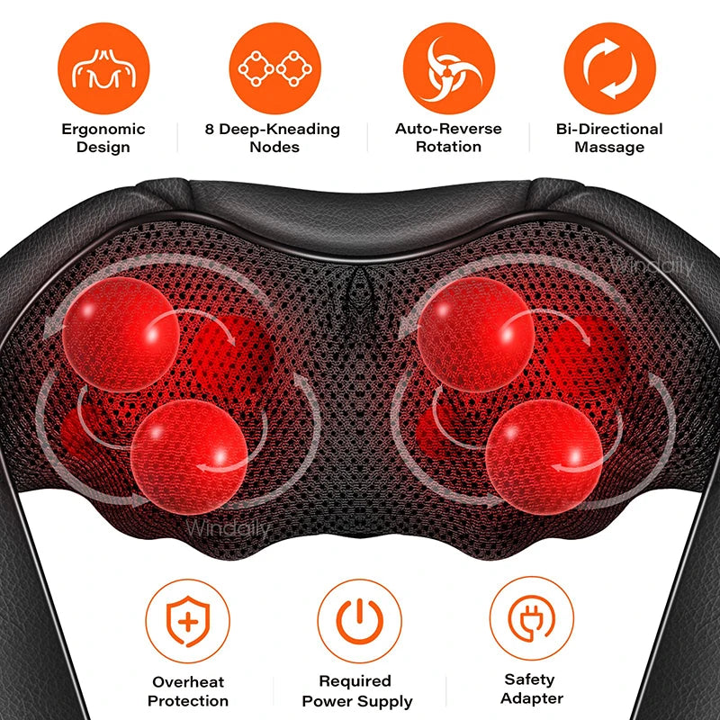 ReliefPro 4D™ – Heated Shiatsu Neck & Shoulder Massager