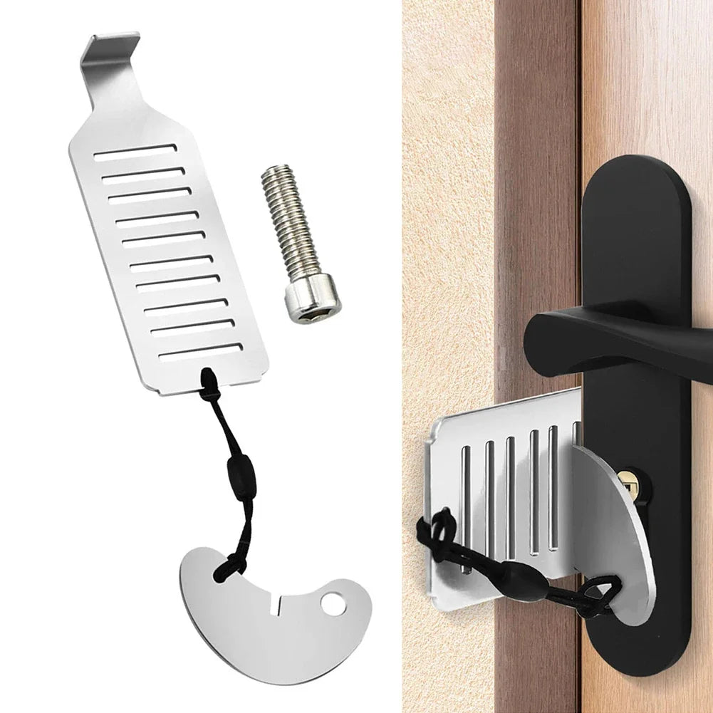 Gadgit Co Portable Stainless Steel Travel Door Lock | No-Drill, Hotel & Home Privacy