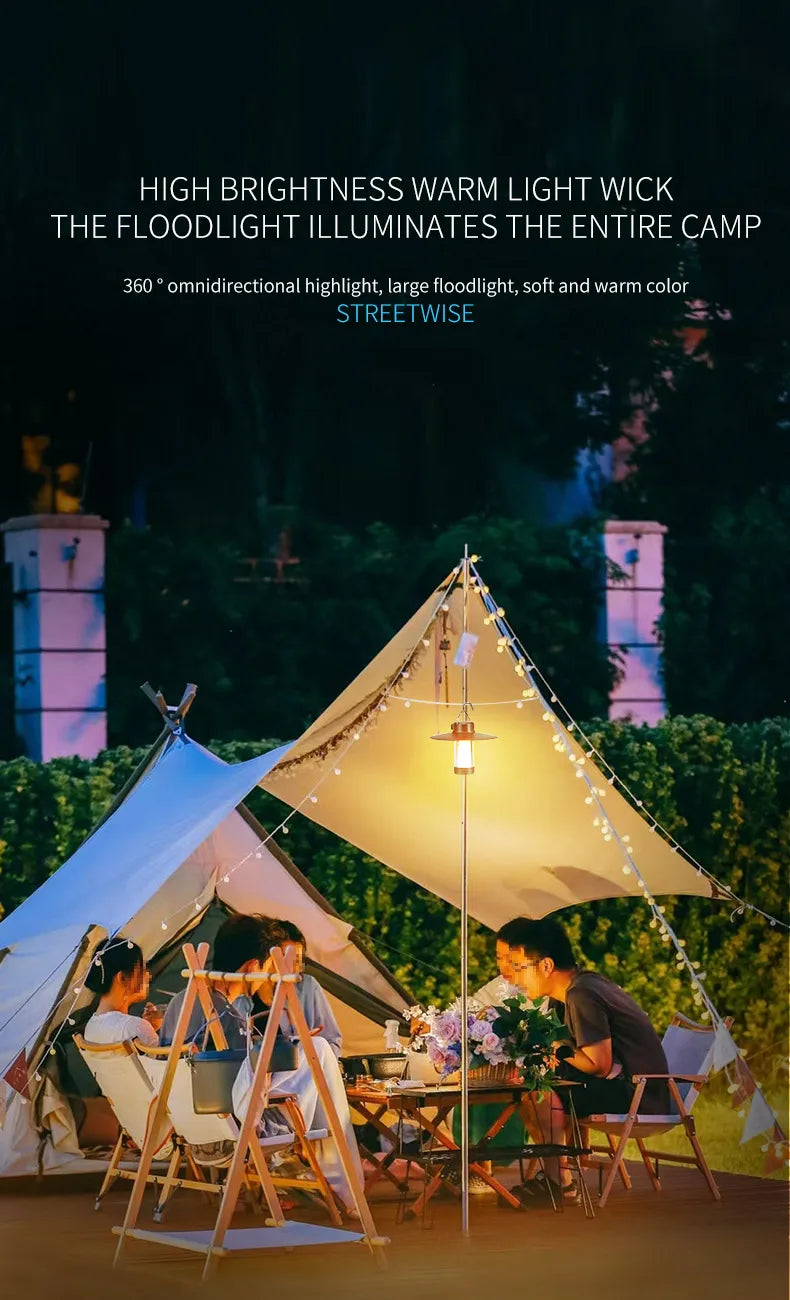Gadgit Co LED Camping Lantern | 600 Lumens, Dimmable, Magnetic, Type-C, Waterproof