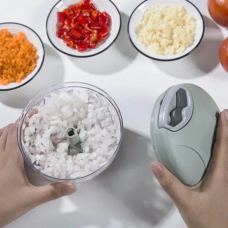 Gadgit Co Manual Garlic Press & Vegetable Chopper | 500ml or 900ml, CE Certified