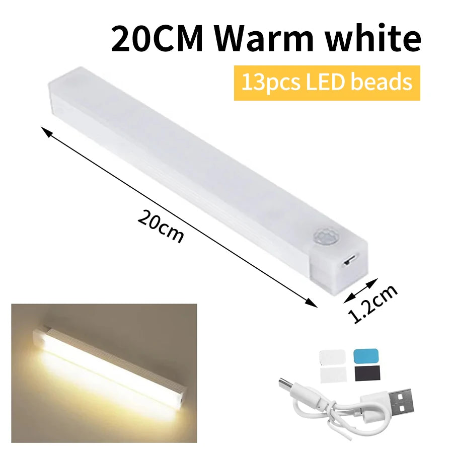 Gadgit Co PIR Motion Sensor Cabinet Light Bar | USB Rechargeable, 4 Sizes
