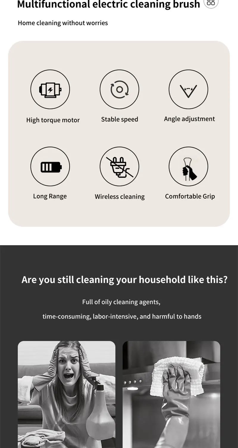 ScrubMaster™ – 9-in-1 Electric Spin Cleaning Brush