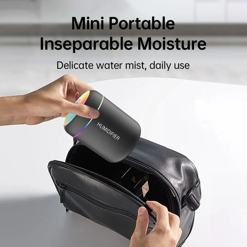 Gadgit Co 180ml Mini USB Humidifier & Aroma Diffuser | Ultrasonic, Essential Oil, Quiet