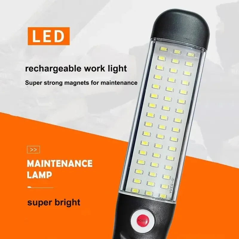 Gadgit Co Portable Magnetic LED Work Light | USB Rechargeable, 48 LEDs, 8hr Battery