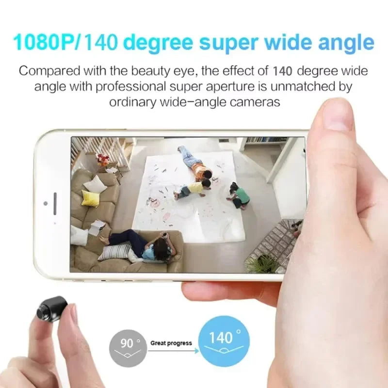 Gadgit Co 1080P WiFi Mini Security Camera | Night Vision, Motion Detection, Remote View