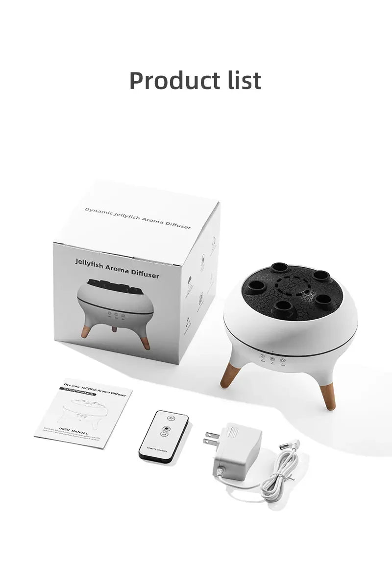 Gadgit Co Jellyfish Ultrasonic Humidifier & Aroma Diffuser | 250ml, 7 Colours, Remote