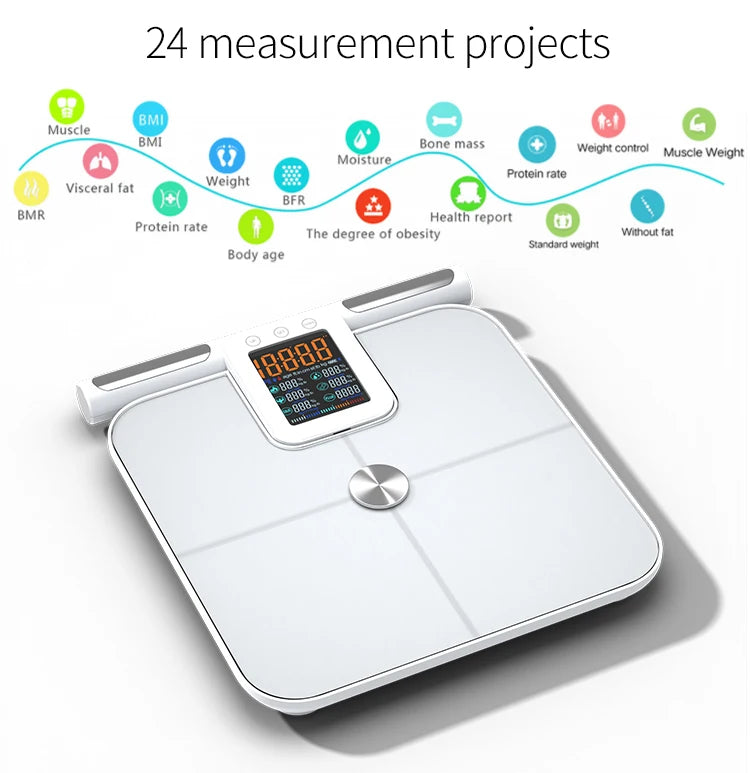 BioScan Pro™ – Smart Body Composition Scale with Handle