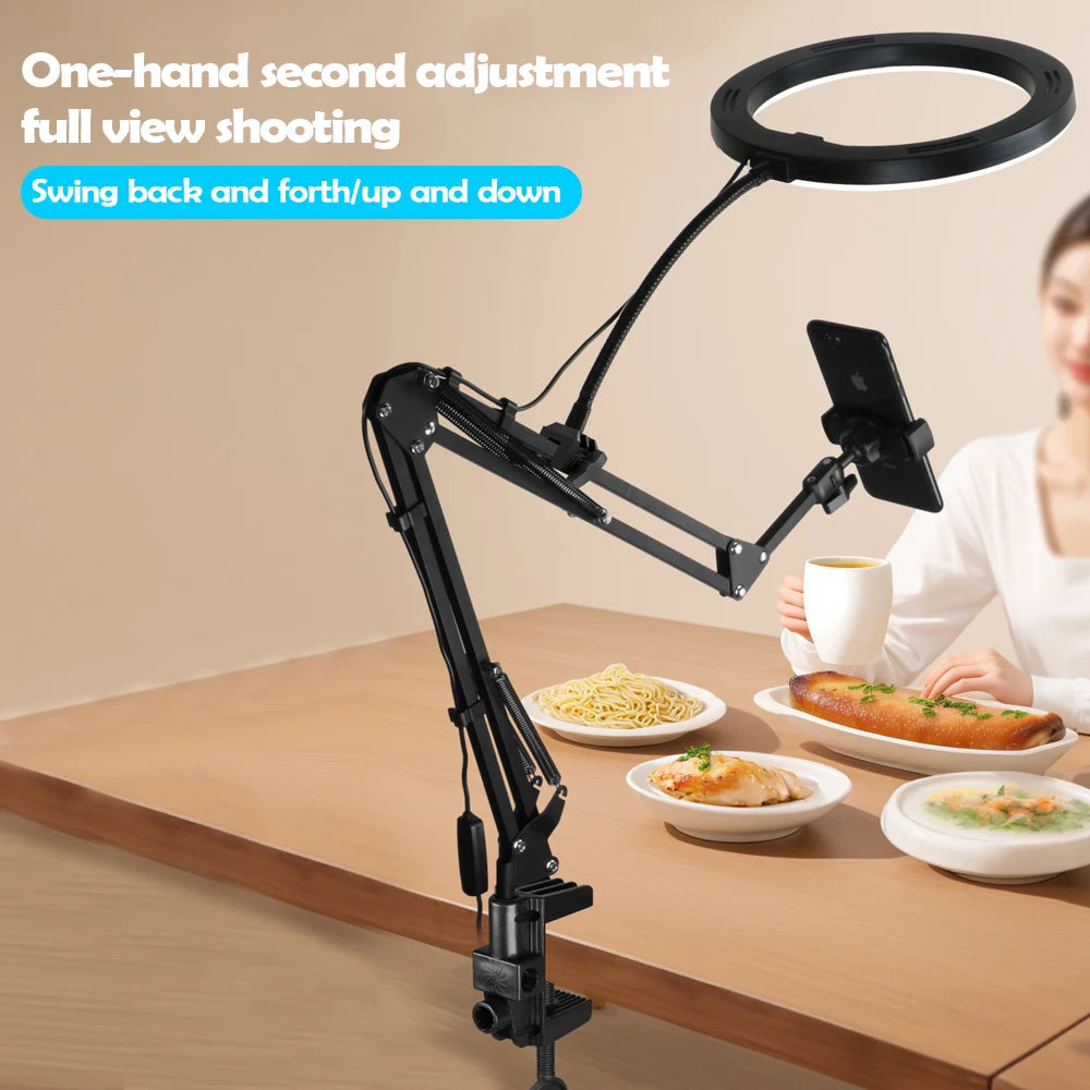 FlexGlow™ – LED Fill Light with Adjustable Arm Phone Holder