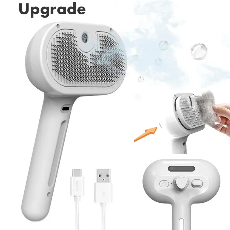 SteamGroom Pro™ – 2-in-1 Pet Steam Brush