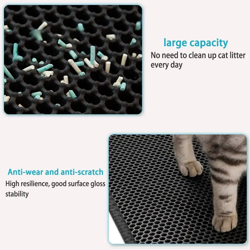 CleanPaw Duo™ – Double-Layer Waterproof Litter Mat