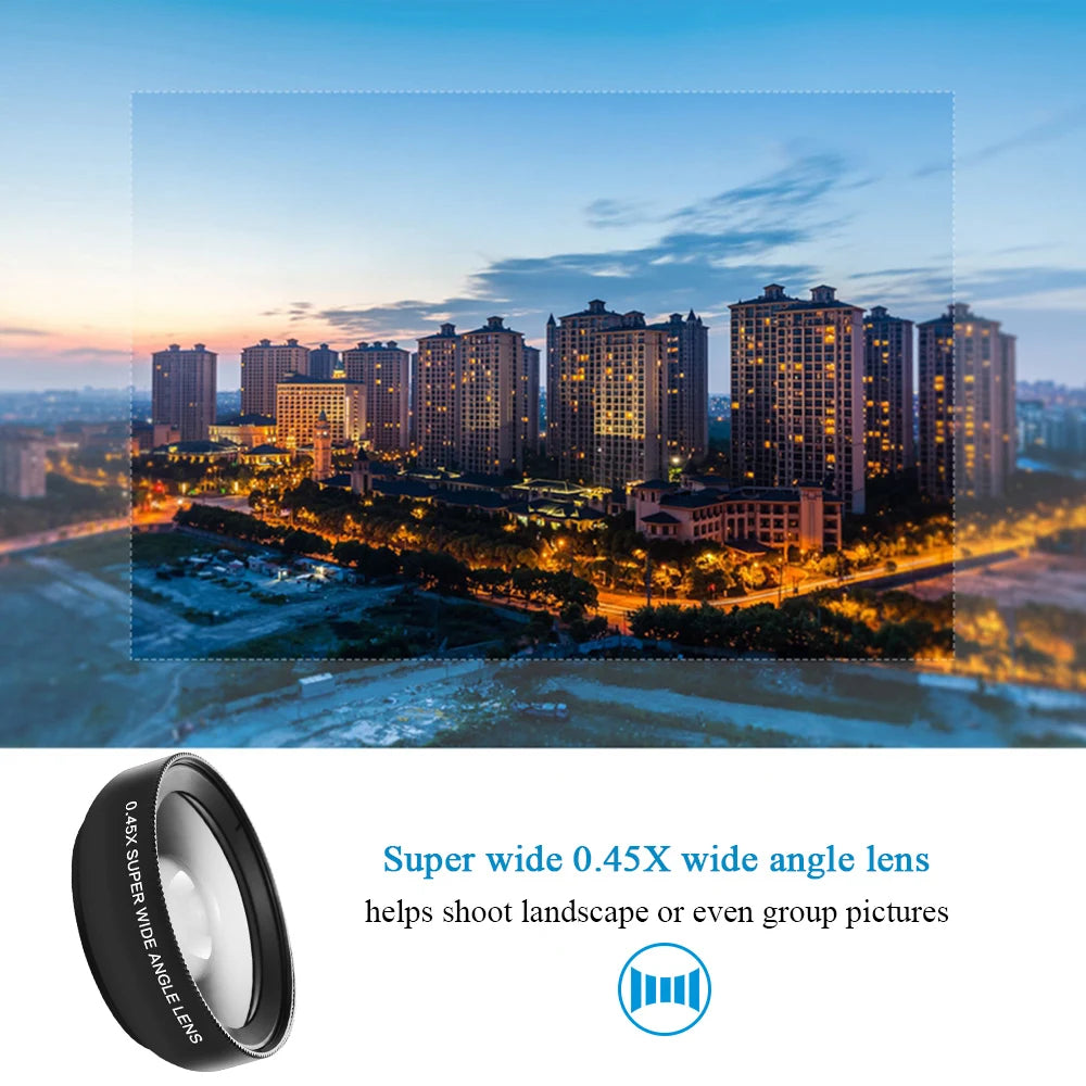 Gadgit Co™ – 2-in-1 Wide Angle & Macro Phone Lens (0.45X + 12.5X)