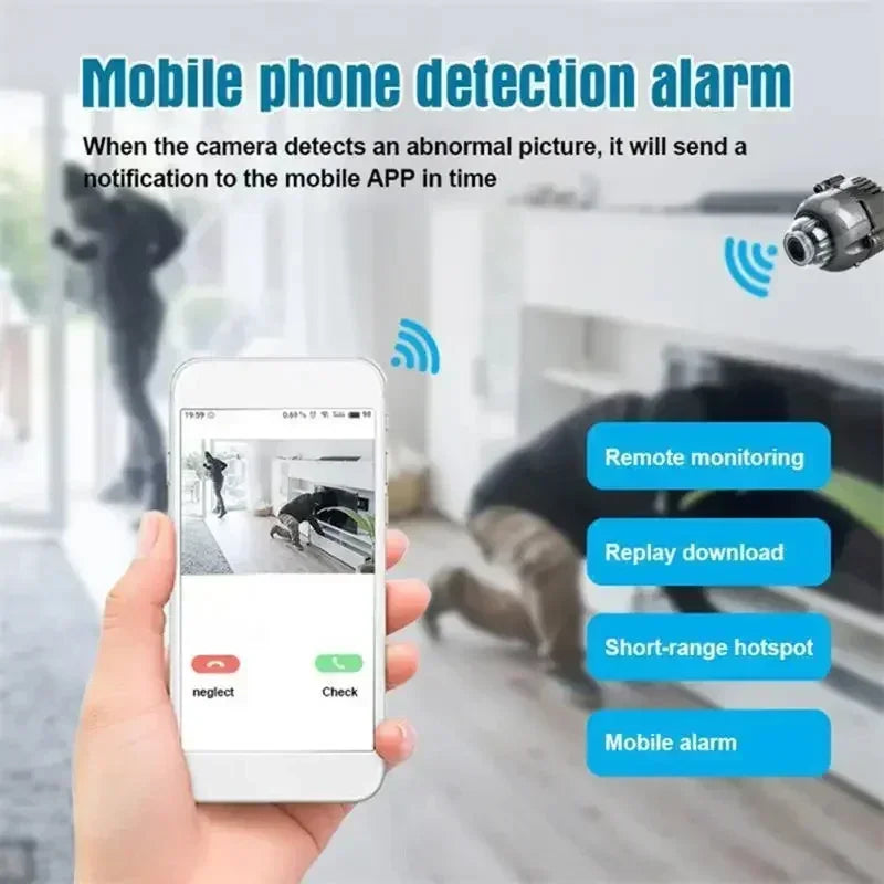 Gadgit Co 1080P WiFi Mini Security Camera | Night Vision, Motion Detection, Remote View