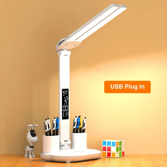 Gadgit Co™ Dual-Head Foldable LED Desk Lamp | 3 Colour Temps, Stepless Dimming