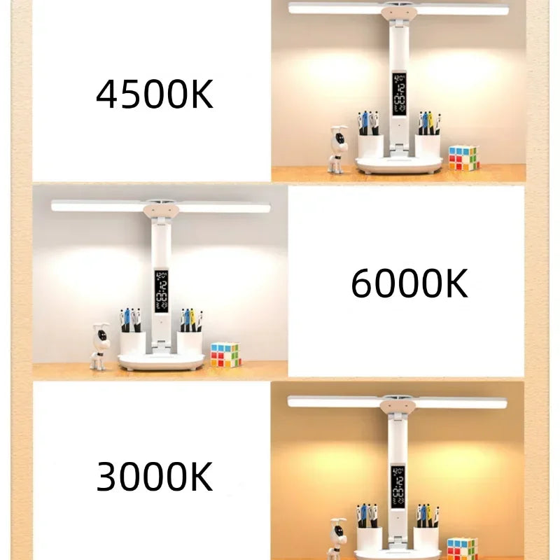 Gadgit Co™ Dual-Head Foldable LED Desk Lamp | 3 Colour Temps, Stepless Dimming