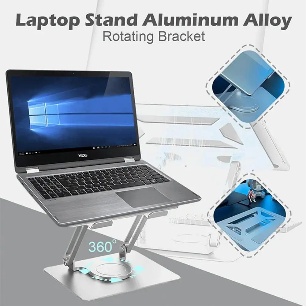 Gadgit Co™ – 360° Adjustable Aluminium Laptop Stand | Foldable, Portable