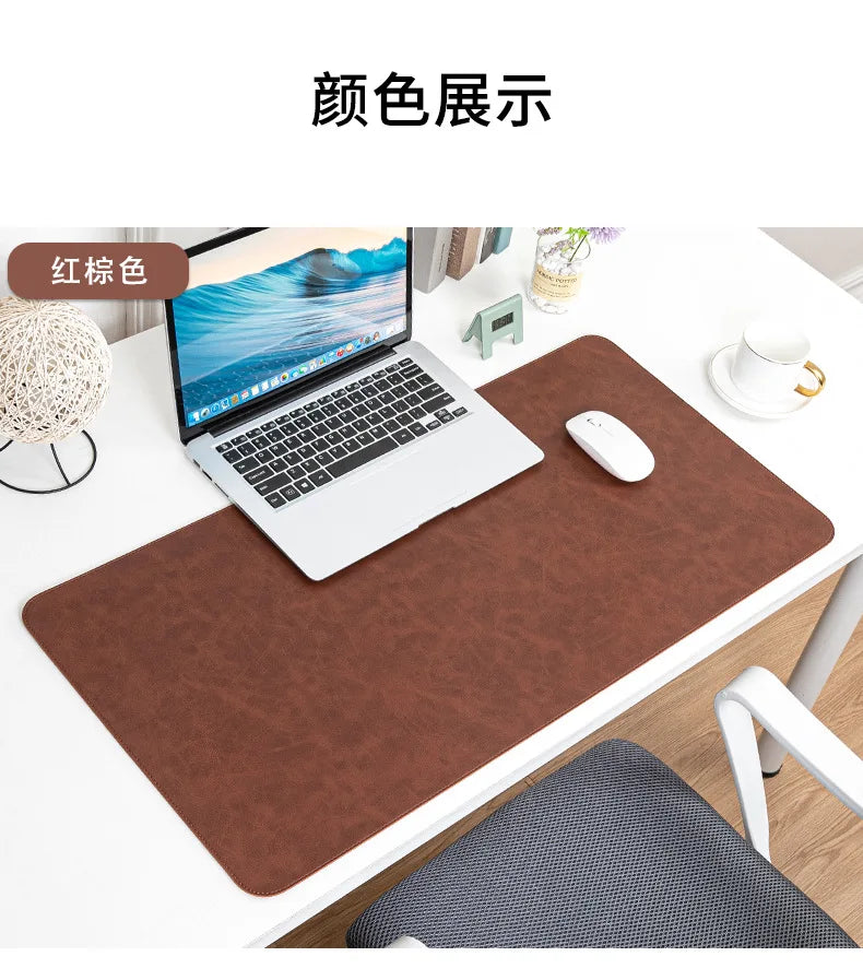 Desk Pad Waterproof PU Mouse Pad Desk Mat Protective Cover Large Mousepad Computer Laptop Non-slip Easy To Clean Keyboard Mats