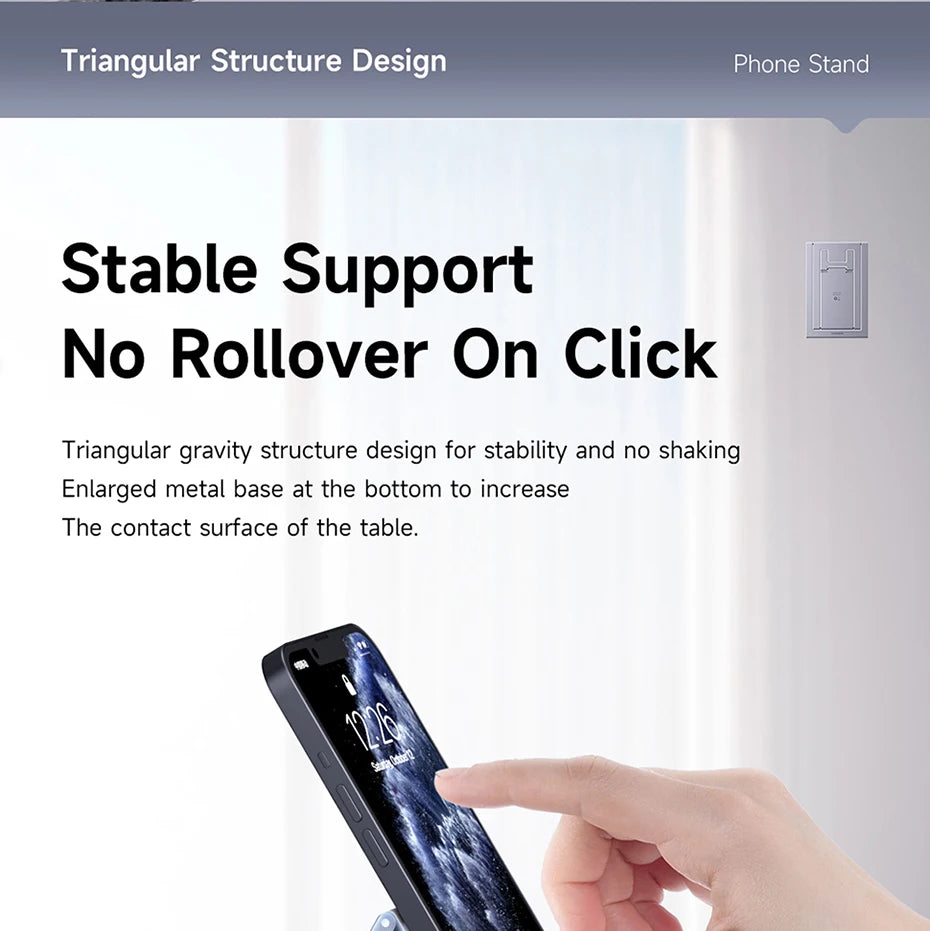 Gadgit Co™ – Foldable Aluminium Phone & Tablet Stand (360° Adjustable)