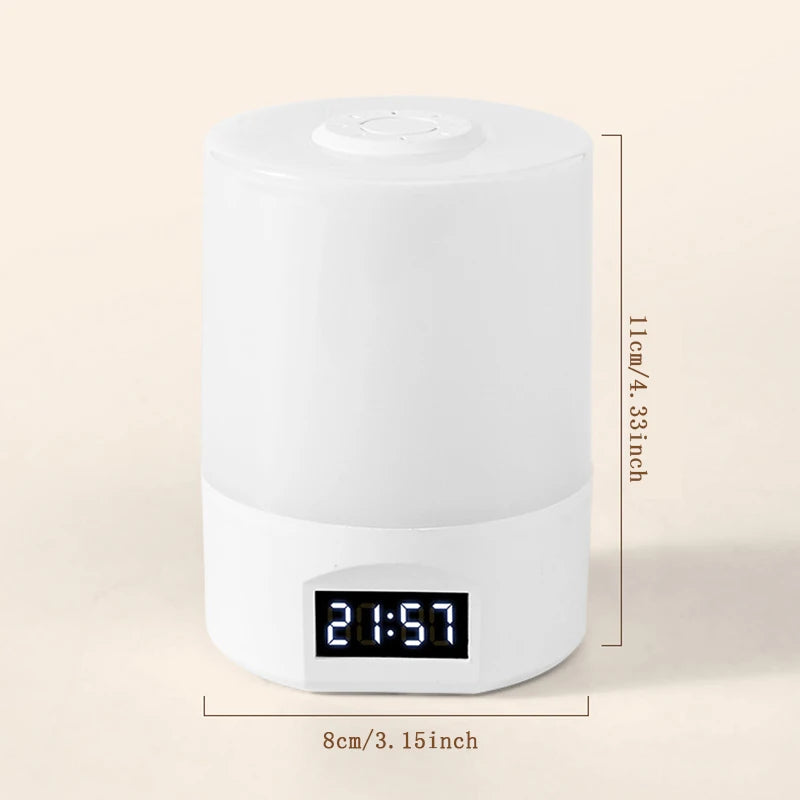 Gadgit Co™ LED Touch Desk Lamp | Clock, 3 Colour Temps, USB Rechargeable