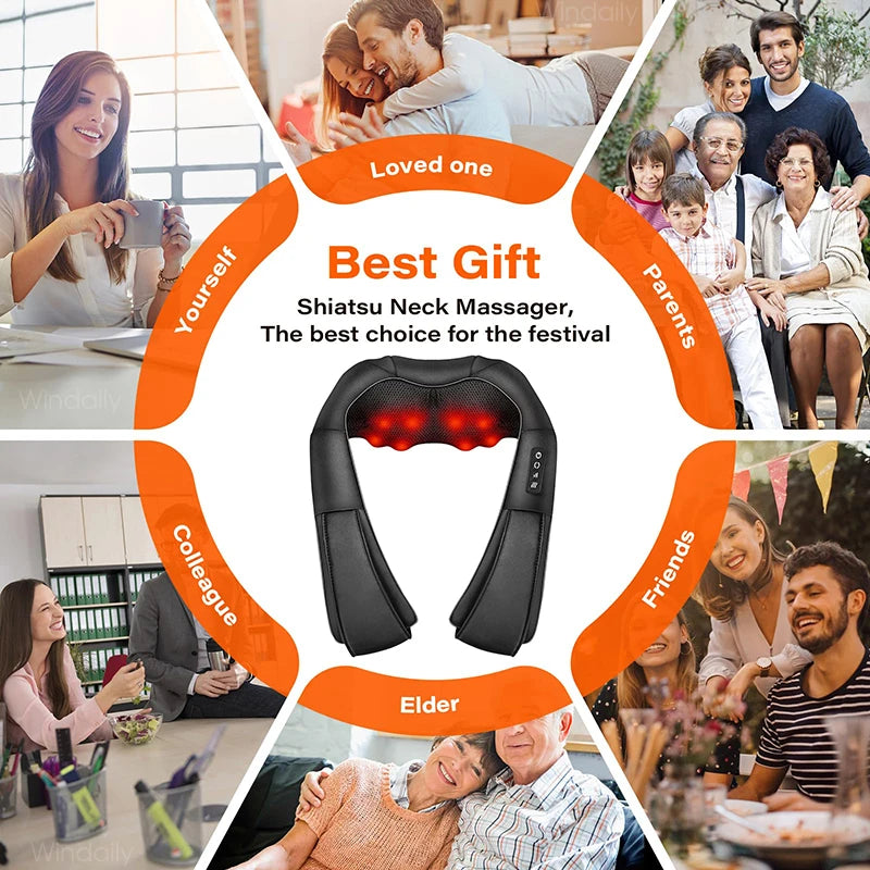ReliefPro 4D™ – Heated Shiatsu Neck & Shoulder Massager