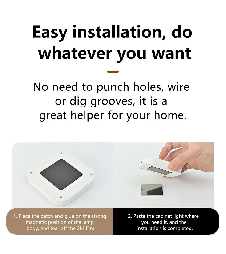 4 Pack Motion Sensor LED Night Light Rechargeable Cabinet Light For Bedroom Stairs Hallway Kitchen Closet Lights Wardrobe Lamp