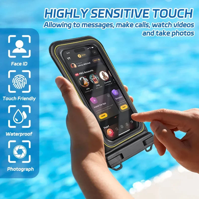 Gadgit Co™ – Floating Waterproof Phone Bag with Crossbody Strap (IPX8)