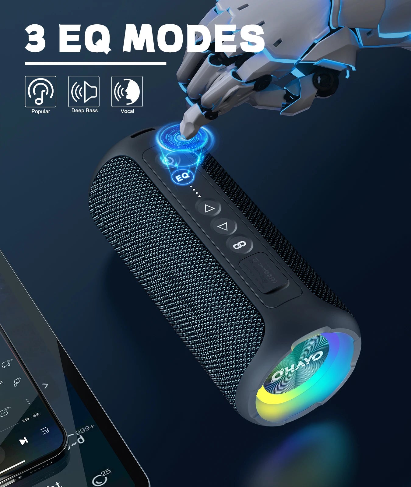 Gadgit Co™ Portable Bluetooth Speaker | 40W, IPX7 Waterproof, LED Light Show